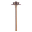 PLB04 Cast Brass Two Tier Brass LED 12V Pagoda Low Voltage Pathway Light