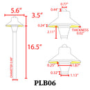 PLB06 12V G4 Snub 12V Low Voltage Heavy Duty Cast Brass Outdoor LED Pathway Light