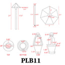 PLB11 Brass LED 12V Low Voltage Pathway Outdoor Lighting Landscape Fixture