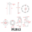 PLB12 Brass LED 12V Low Voltage Pathway Outdoor Lighting Landscape Fixture