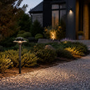 PLB13 Two Tier Brass Pathway 12V Low Voltage Pagoda Light LED Landscape Lighting Fixture