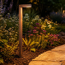 PLB14 Adjustable 3000K Warm White Integrated 3W LED Brass L-Shaped 12V Low Voltage Pathway Light