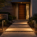 PLB14 Adjustable 3000K Warm White Integrated 3W LED Brass L-Shaped 12V Low Voltage Pathway Light