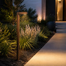 PLB14 Adjustable 3000K Warm White Integrated 3W LED Brass L-Shaped 12V Low Voltage Pathway Light