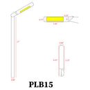 PLB15 Adjustable 3W 3000K Warm White Integrated LED Brass Round L-Shaped 12V Low Voltage Pathway Light