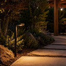 PLB20 Cast Brass Square Top LED 12V Low Voltage Pathway Outdoor Lighting Landscape Fixture