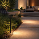 PLB20 Cast Brass Square Top LED 12V Low Voltage Pathway Outdoor Lighting Landscape Fixture