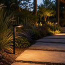 PLB20 Cast Brass Square Top LED 12V Low Voltage Pathway Outdoor Lighting Landscape Fixture