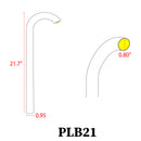 PLB21 Cast Brass 3W 3000K Warm White Integrated LED Cane Style Curved 12V Low Voltage Pathway Light