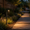 PLB21 Cast Brass 3W 3000K Warm White Integrated LED Cane Style Curved 12V Low Voltage Pathway Light