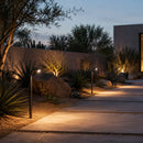 PLB21 Cast Brass 3W 3000K Warm White Integrated LED Cane Style Curved 12V Low Voltage Pathway Light