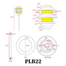 PLB22 Cast Brass Pagoda LED 12V Low Voltage Pathway Outdoor Lighting Landscape Fixture by Kings Outdoor Lighting