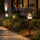 PLB22 Cast Brass Pagoda LED 12V Low Voltage Pathway Outdoor Lighting Landscape Fixture