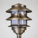 PLB22 Cast Brass Pagoda LED 12V Low Voltage Pathway Outdoor Lighting Landscape Fixture