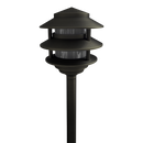PLB22 Cast Brass Pagoda LED 12V Low Voltage Pathway Outdoor Lighting Landscape Fixture