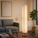 Modern Fabric Column Floor Lamp with Pleated Shade by EP Designlab LLC