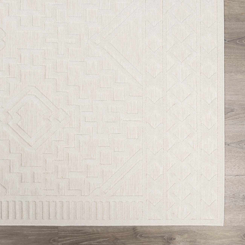 Plumtree 3D White Outdoor Rug