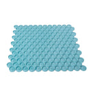Sky Blue 12x12 Glossy Penny Round Glass Mosaic Tile (5 pack, 5 sq ft/case) - Sample