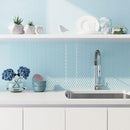 Sky Blue 12x12 Glossy Penny Round Glass Mosaic Tile (5 pack, 5 sq ft/case) - Sample