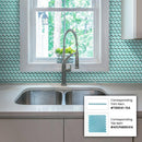 Sky Blue 12x12 Glossy Penny Round Glass Mosaic Tile (5 pack, 5 sq ft/case)