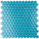 Sapphire Blue 12x12 Glossy Penny Round Glass Mosaic Tile (5 pack, 5 sq ft/case)