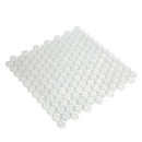 White 12x12 Glossy Penny Round Glass Mosaic Tile (5 pack, 5 sq ft/case) - Sample