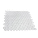 White 12x12 Glossy Penny Round Glass Mosaic Tile (5 pack, 5 sq ft/case)