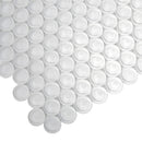 White 12x12 Glossy Penny Round Glass Mosaic Tile (5 pack, 5 sq ft/case) - Sample