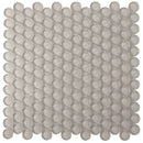 Beige 12x12 Glossy Penny Round Glass Mosaic Tile (5 pack, 5 sq ft/case) - Sample