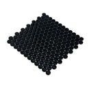 Black 12x12 Glossy Penny Round Glass Mosaic Tile (5 pack, 5 sq ft/case) - Sample