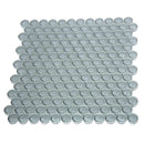 Stone Blue 12x12 Glossy Penny Round Glass Mosaic Tile (5 pack, 5 sq ft/case)