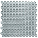 Stone Blue 12x12 Glossy Penny Round Glass Mosaic Tile (5 pack, 5 sq ft/case) - Sample