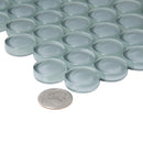 Stone Blue 12x12 Glossy Penny Round Glass Mosaic Tile (5 pack, 5 sq ft/case) - Sample