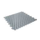 Coin Gray 12x12 Glossy Penny Round Glass Mosaic Tile (5 pack, 5 sq ft/case) by Apollo Tile