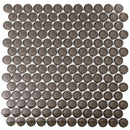 Ash Gray 12x12 Glossy Penny Round Glass Mosaic Tile (5 pack, 5 sq ft/case)