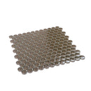 Ash Gray 12x12 Glossy Penny Round Glass Mosaic Tile (5 pack, 5 sq ft/case) - Sample