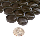 Ash Gray 12x12 Glossy Penny Round Glass Mosaic Tile (5 pack, 5 sq ft/case)