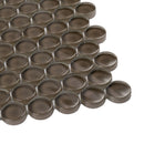 Ash Gray 12x12 Glossy Penny Round Glass Mosaic Tile (5 pack, 5 sq ft/case)