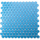 Cerulean Blue 12x12 Glossy Penny Round Glass Mosaic Tile (5 pack, 5 sq ft/case)
