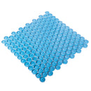 Cerulean Blue 12x12 Glossy Penny Round Glass Mosaic Tile (5 pack, 5 sq ft/case) - Sample