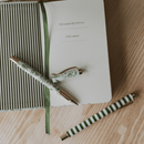 Mom's One Line A Day Green Delft Leather Journal by Sweet Water Decor