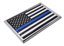 Thin Blue Line American Flag Vehicle Emblem | Made in USA by Flagman of America