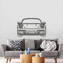 911 Model 992 Front View Metal Car Wall Art - MT0865