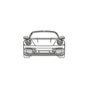 911 Model 992 Front View Metal Car Wall Art - MT0865