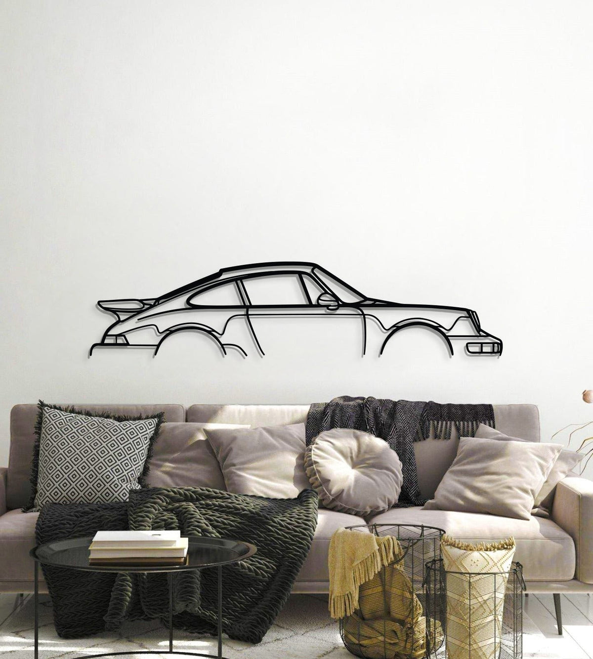 911 Turbo Model 964 Metal Car Wall Art - MT0874, photo 6 of 8