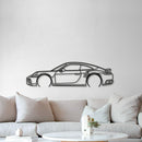 911 Turbo S Model 992 Detailed Metal Car Wall Art - MT0877