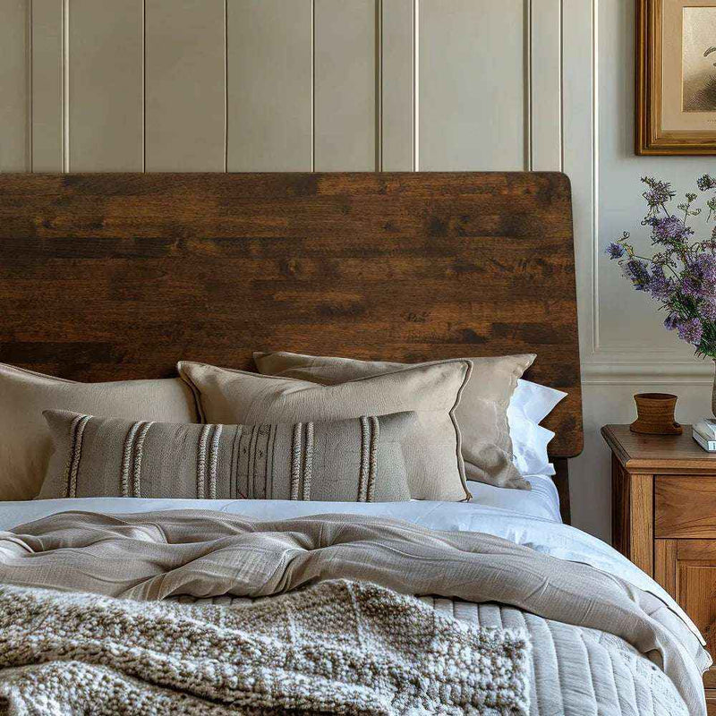 Acacia Serenity Deluxe Wood Platform Bed Frame - Elegant and Durable Design