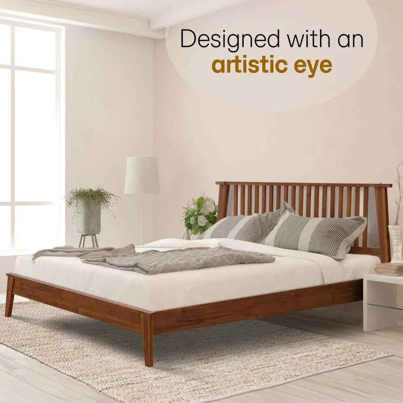 Acacia Kaylin Deluxe Wood Platform Bed Frame for Stylish Bedrooms