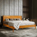 Panthera Solid Wood Bed Frame With Headboard by Megsu