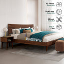 [Buy 1 Get 1] Aurora Solid Wood Bed Frame & Nightstand by Megsu
